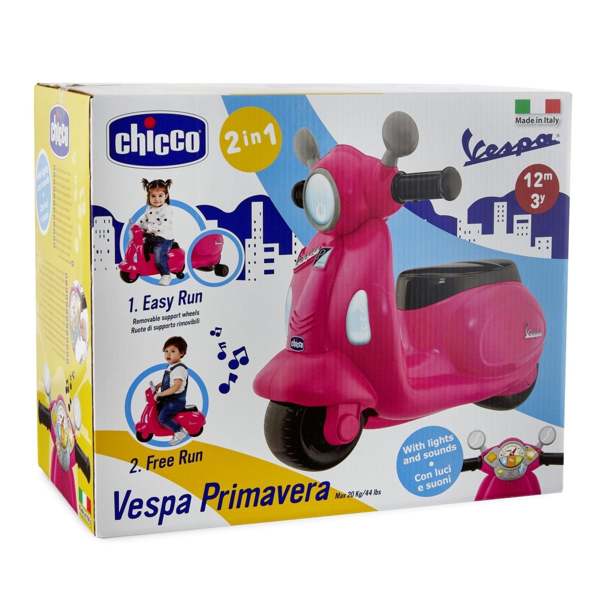 Chicco Vespa Primavera Rosa Cavalcabile 09519.10 - 8058664097609 - DarSaGiocattoli