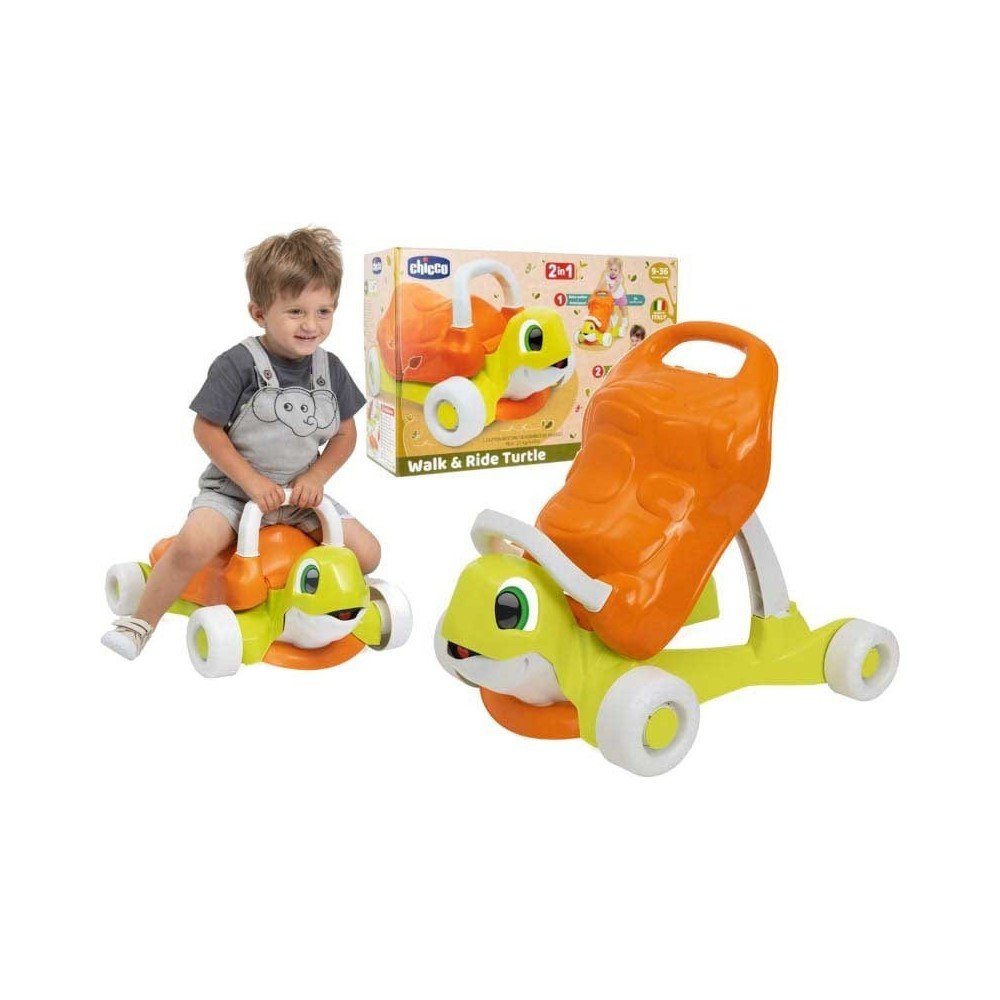 Chicco Walk&Ride Turtle Eco+ Primi Passi Cavalcabile 10181 - 8058664150052 - DarSaGiocattoli