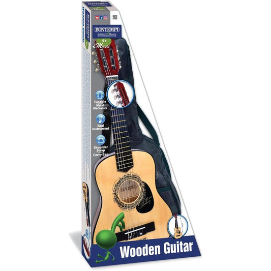 Chitarra Classica in Legno Bontempi 21 7531 75 cm Con Tracolla e Plettro - 0047663114859 - DarSaGiocattoli