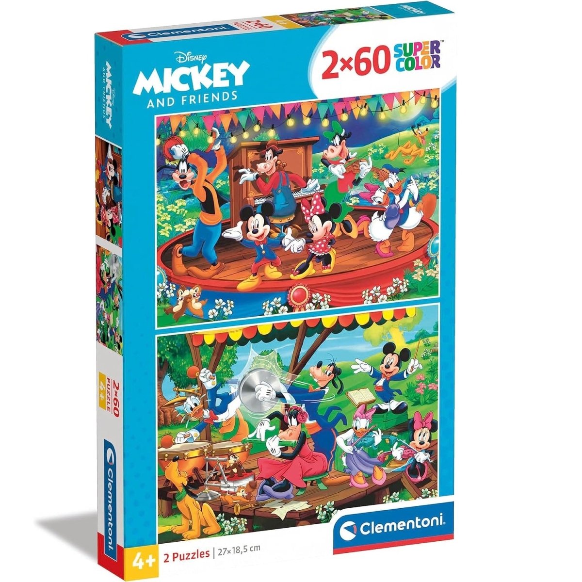 Clementoni Disney Mickey And Friends Supercolor Friends - 2X60 (Include 2 60 Pezzi) 21620 - 8005125216208 - DarSaGiocattoli