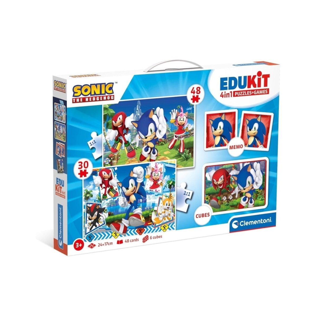 Clementoni Edukit 4 In 1 Sonic Set Giochi Da Tavolo 18318 - 8005125182978 - DarSaGiocattoli