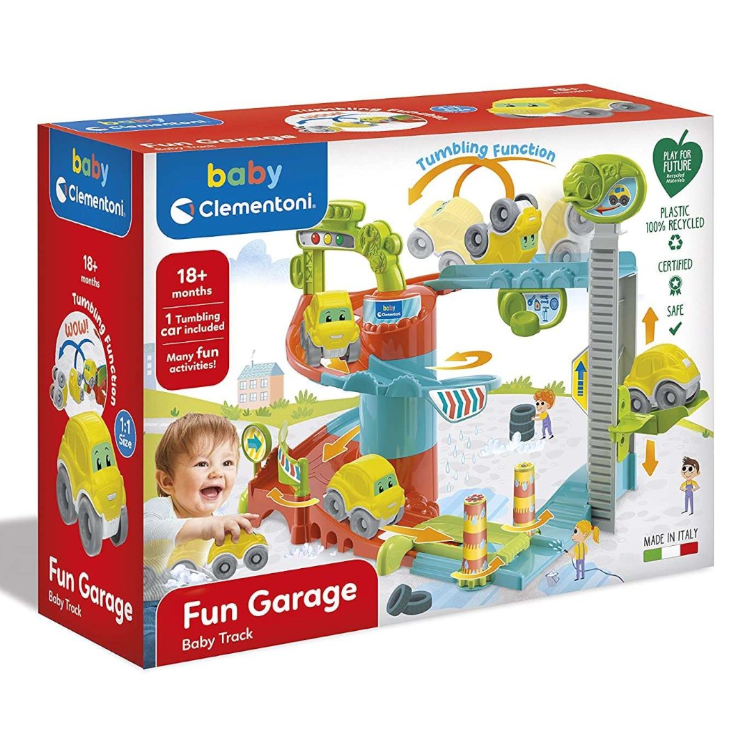 Clementoni - Fun Garage Baby Track Set di Gioco Multicolore 17404 - DarSaGiocattoli