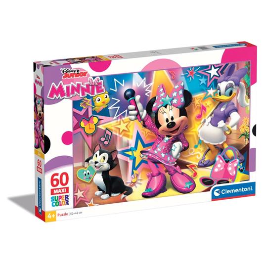 Clementoni Mickey & Friends Supercolor Puzzle - Minnie Happy Helper - 60 pezzi 26443 - 8005125264438 - DarSaGiocattoli