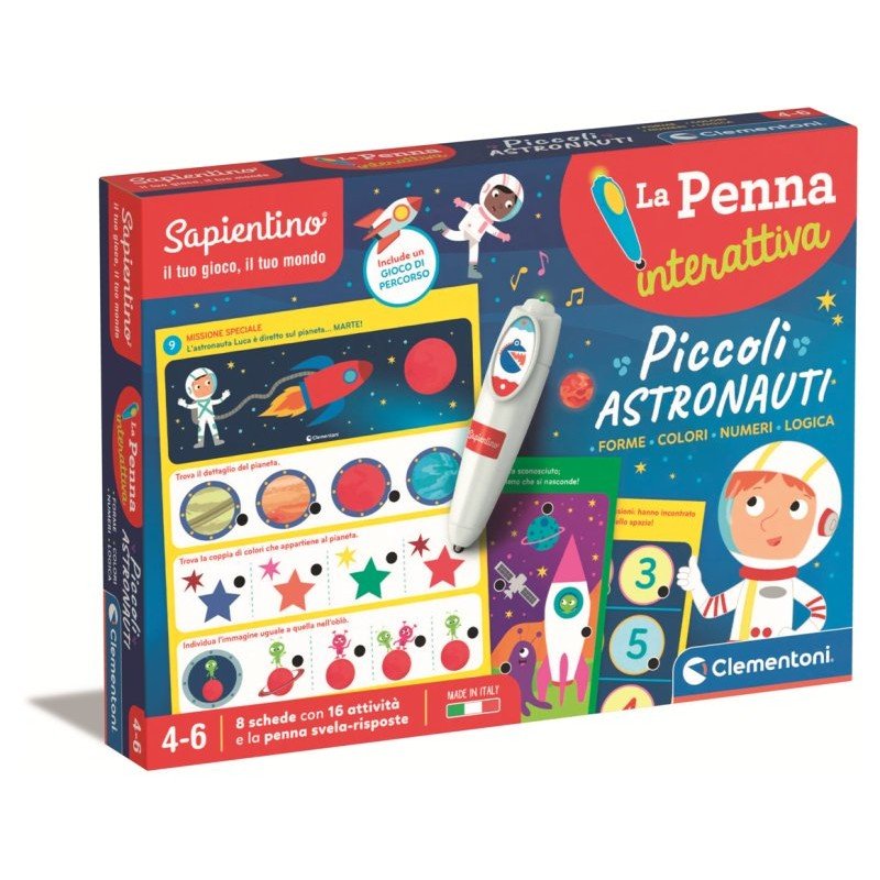 Clementoni Sapientino I Piccoli Astronauti Quiz Interattivo Educativo con Penna Parlante 16747 - 8005125167470 - DarSaGiocattoli