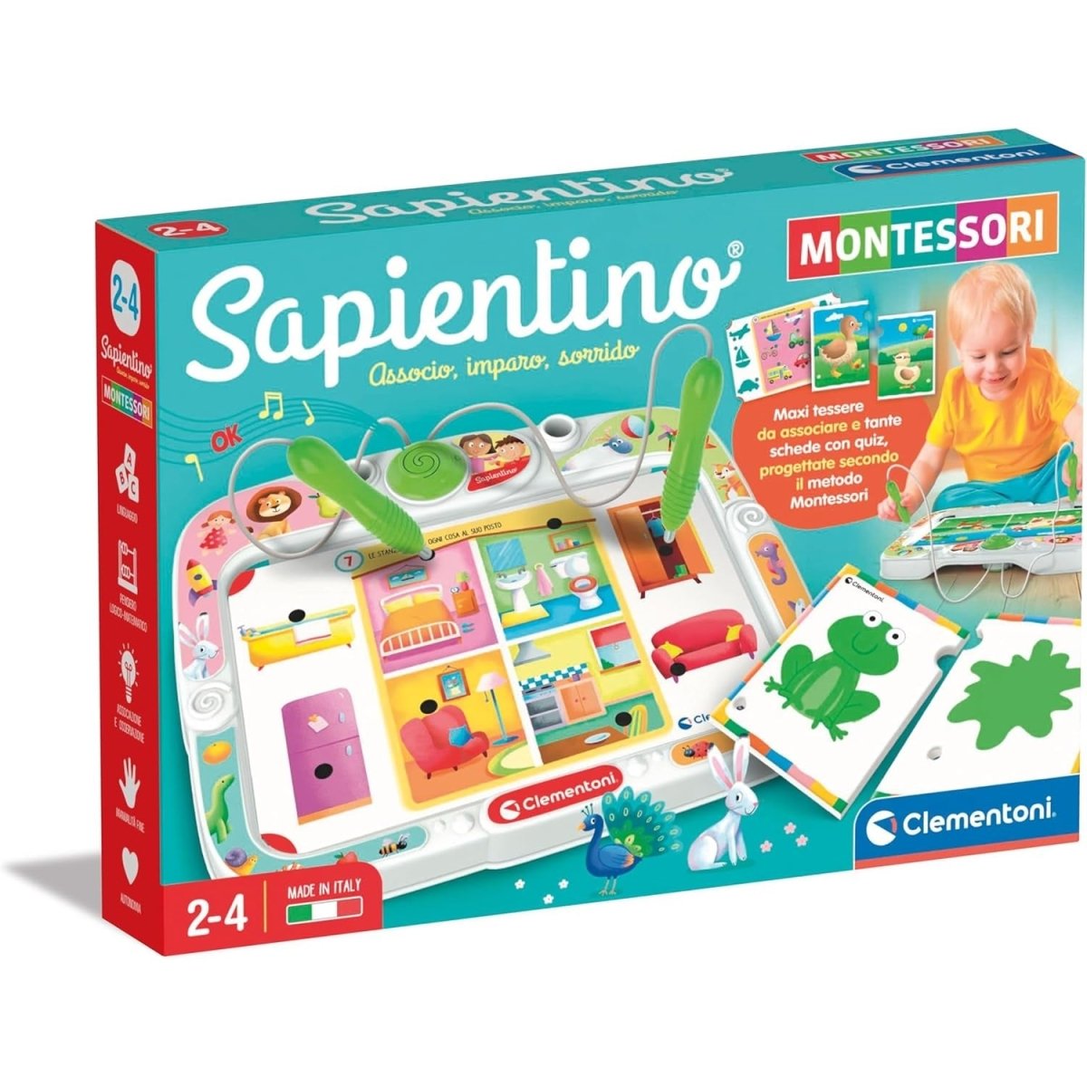 Clementoni Sapientino Montessori Banchetto con Schede attività Educative e Penne Interattive 16467 - 8005125164769 - DarSaGiocattoli