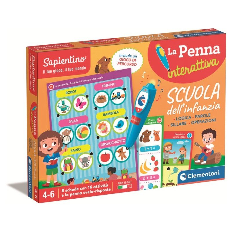 Clementoni Sapientino Scuola Dell'Infanzia Penna Interattiva 16749 - 8005125167494 - DarSaGiocattoli