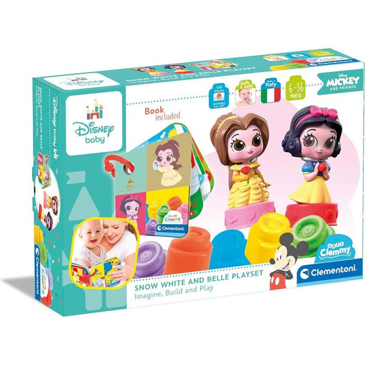 Clementoni Soft Clemmy Disney Snow White & Belle Playset Costruzioni Mattoncini Morbidi 17843 - 8005125179893 - DarSaGiocattoli