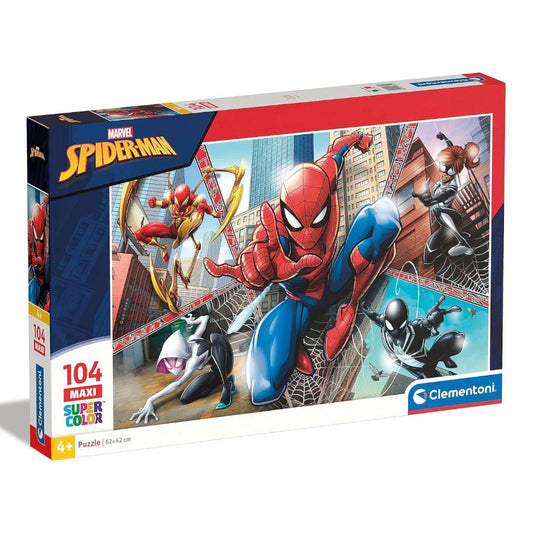 Clementoni Spider-Man Supercolor Puzzle Man-104 pezzi Maxi Multicolore 23734 - DarSaGiocattoli