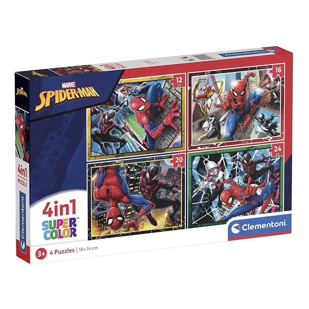 Clementoni Supercolor Marvel Spiderman - 4 12 - 16 - 20 e 24 Pezzi 21515 - 8005125215157 - DarSaGiocattoli