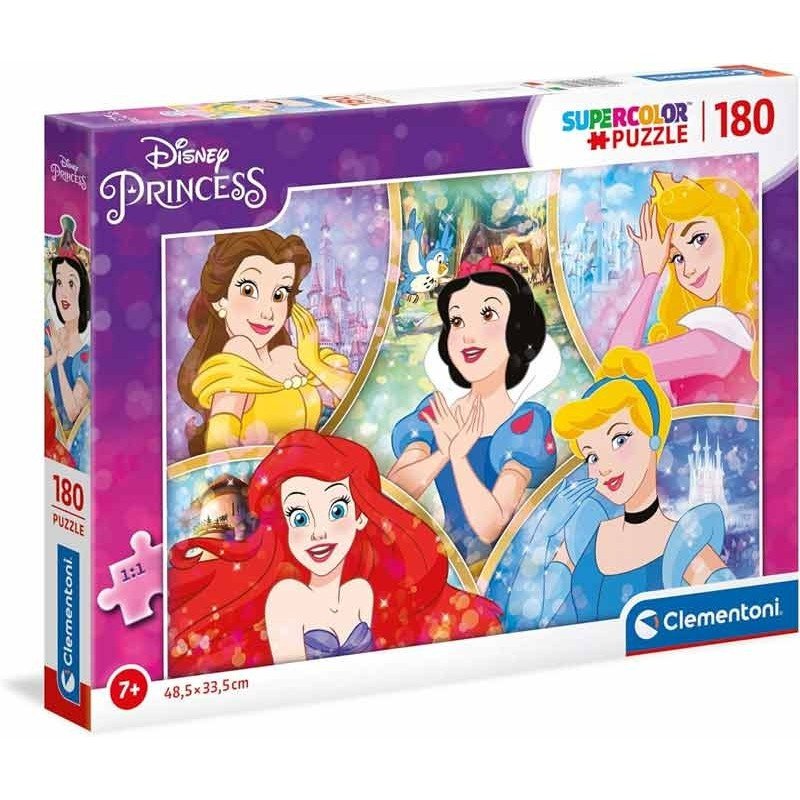 Clementoni Supercolor Puzzle Disney Princess 180 Pezzi 29311 - 8005125293117 - DarSaGiocattoli