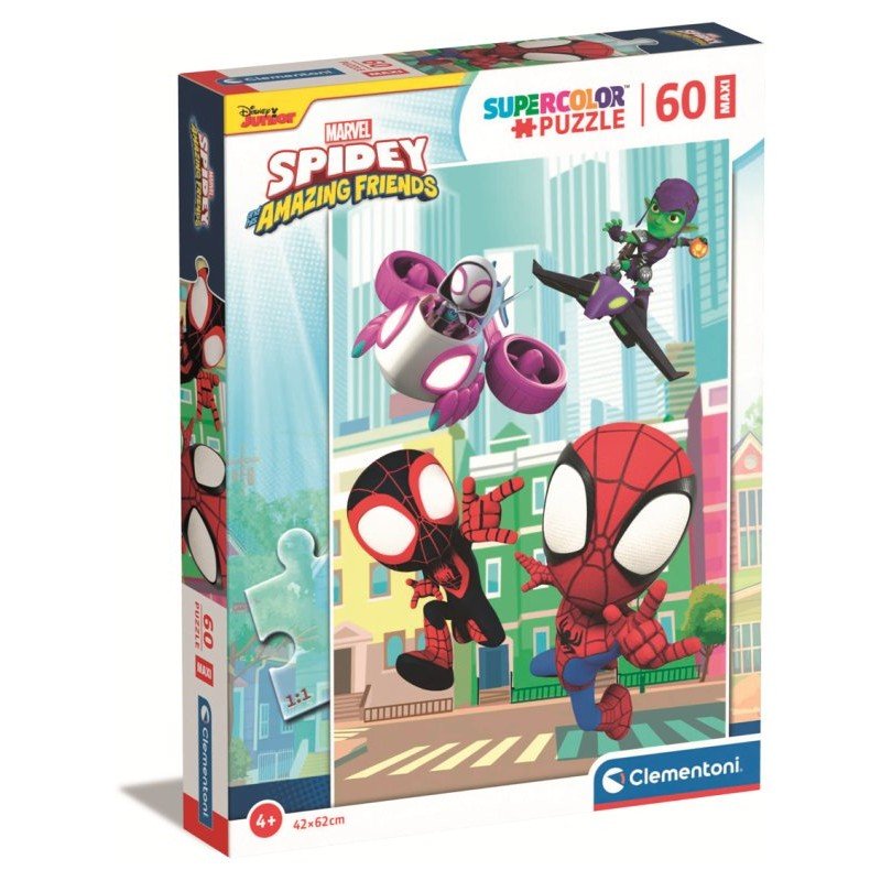 Clementoni Supercolor Puzzle Marvel Spidey and His Amazing Friends 60 Pezzi 26476 - 8005125264766 - DarSaGiocattoli