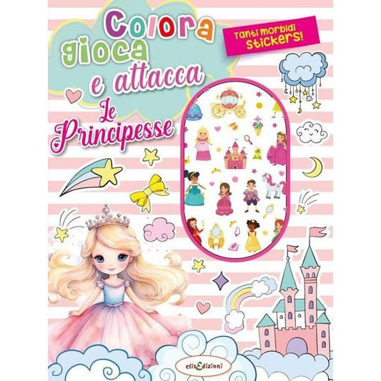 Colora Gioca Attacca le Principesse con Puffy Stickers - 9791281454156 - DarSaGiocattoli
