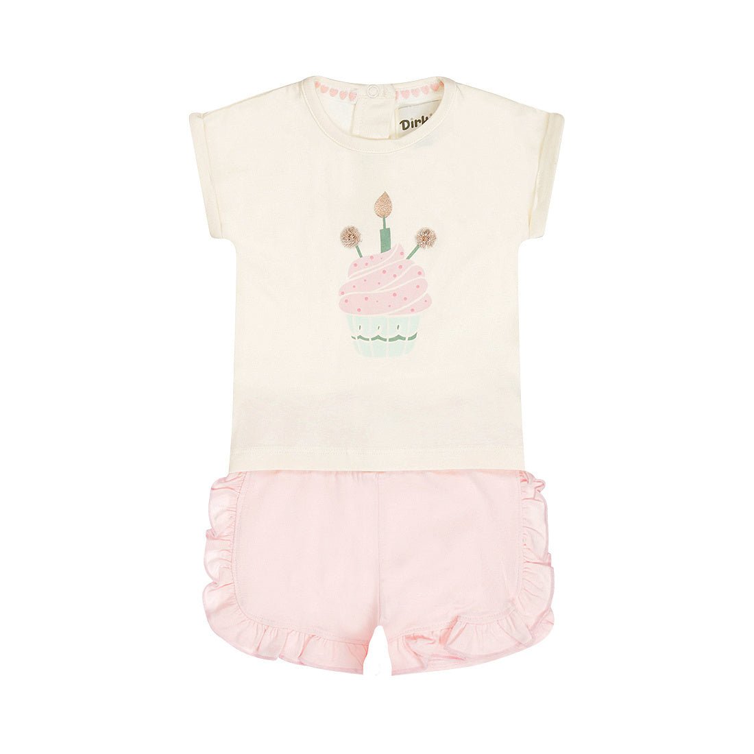 Completo Bambina 2 Pezzi Pantaloncini e T-Shirt Rosa Dirkje N58423 - 8720815587498 - DarSaGiocattoli