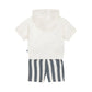 Completo Bambino 2 Pezzi Pantaloncini a Righe e Felpa Con Cappuccio Dirkje N58590 - 8720815592683 - DarSaGiocattoli