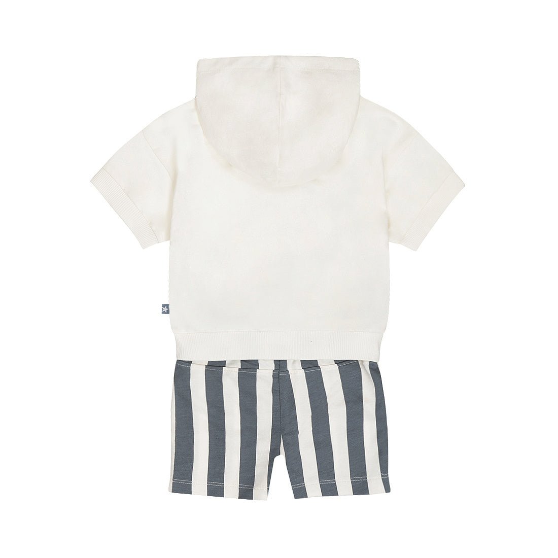 Completo Bambino 2 Pezzi Pantaloncini a Righe e Felpa Con Cappuccio Dirkje N58590 - 8720815592683 - DarSaGiocattoli