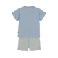 Completo Bambino 2 Pezzi Pantaloncini a Righe e T-Shirt Celeste Dirkje N58552 - 8720815590955 - DarSaGiocattoli