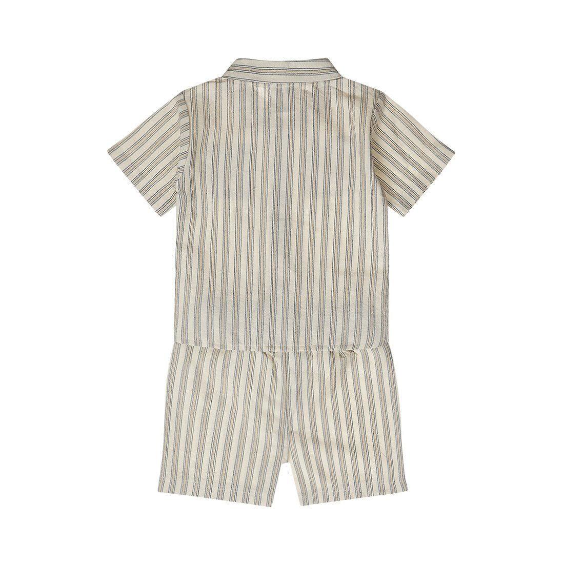 Completo Bambino 2 Pezzi Pantaloncini e Camicia Bianco a Righe Dirkje N58673 - 8720815596308 - DarSaGiocattoli