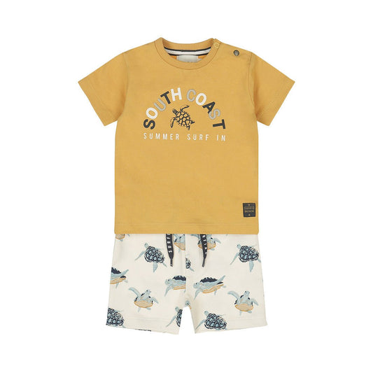 Completo Bambino 2 Pezzi Pantaloncini e T-Shirt Arancio Dirkje N58362 - 8720815594427 - DarSaGiocattoli