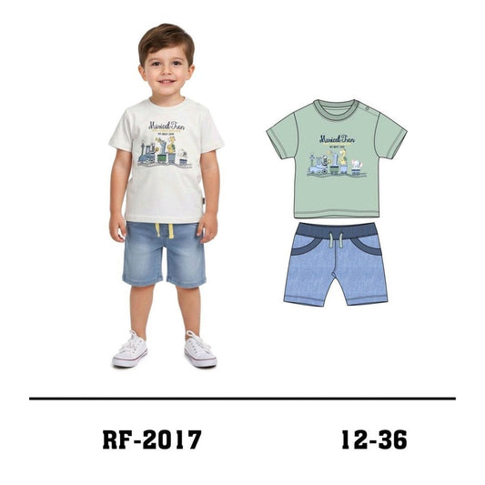 Completo Bambino T-Shirt e Pantaloncini 12 - 36 Mesi Repanda RF - 2017 -  - DarSaGiocattoli