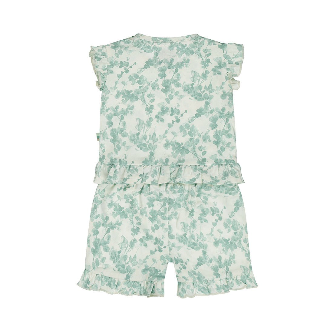 Completo Neonata 2 Pezzi Pantaloncini e T-Shirt Bianco Con Fiori Dirkje N58380 - 8720815585838 - DarSaGiocattoli