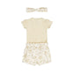 Completo Neonata 3 Pezzi Body Pantaloncini e Fascia Per Capelli Dirkje N58341 - 8720815584015 - DarSaGiocattoli