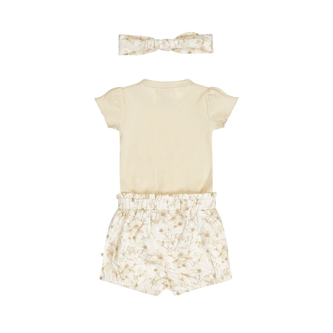 Completo Neonata 3 Pezzi Body Pantaloncini e Fascia Per Capelli Dirkje N58341 - 8720815584015 - DarSaGiocattoli