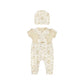Completo Neonata 3 Pezzi Camicia Salopette e Cappello Bianco Dirkje N58340 - 8720815583957 - DarSaGiocattoli