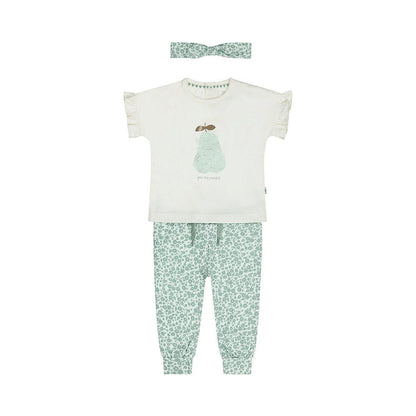 Completo Neonata 3 Pezzi Pantaloni T-Shirt e Fascia Per Capelli Dirkje N58380 - 8720815585982 - DarSaGiocattoli