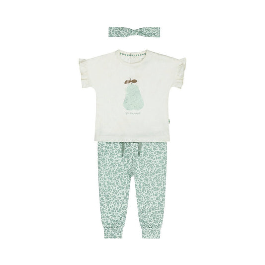 Completo Neonata 3 Pezzi Pantaloni T-Shirt e Fascia Per Capelli Dirkje N58380 - 8720815585982 - DarSaGiocattoli