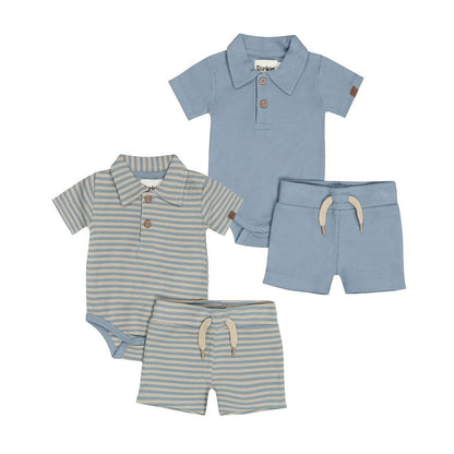Completo Neonato Pantaloncini e T-Shirt Confezione Da 2 Pezzi Dirkje N58555 - 8720815591181 - DarSaGiocattoli