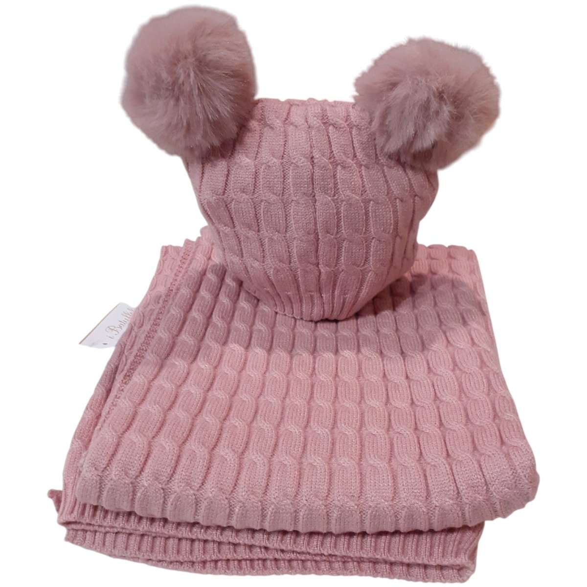 Copertina Culla Batuffolini Con Cappellino Pop Pon Art.B527 - DarSaGiocattoli