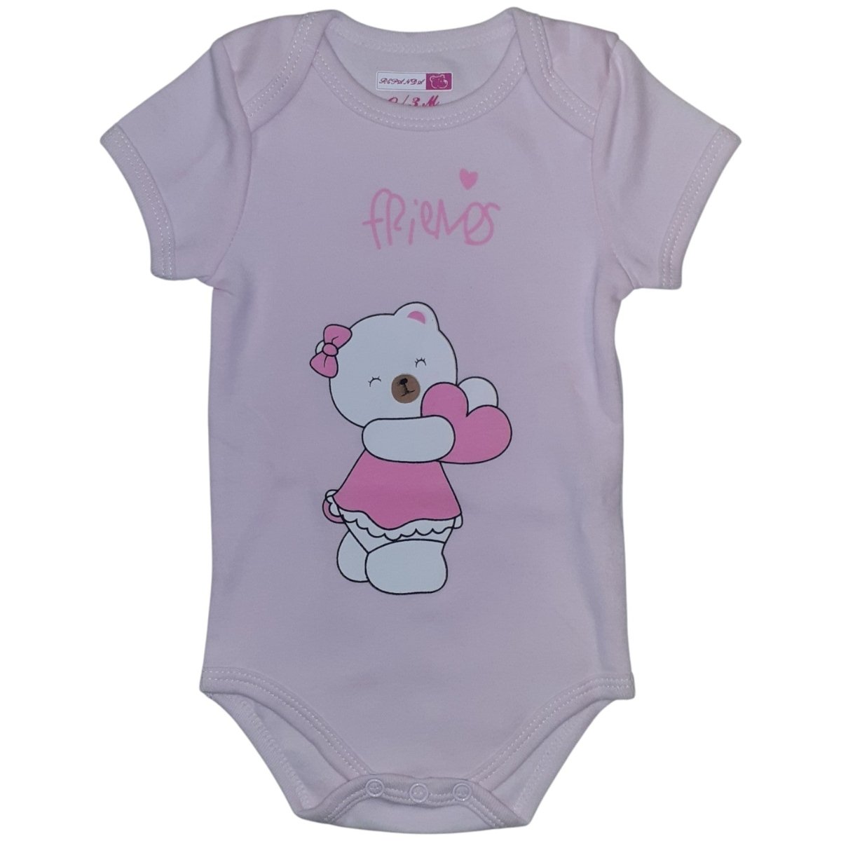 Coppia Di Body Neonata In Cotone Rosa e Bianco Repanda RP - GS2106 -  - DarSaGiocattoli
