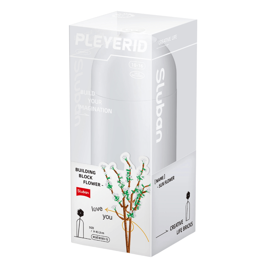 Costruzioni Fiore Gelsomino con Vaso Compatibili Lego Sluban 000115 - 6938242961206 - DarSaGiocattoli