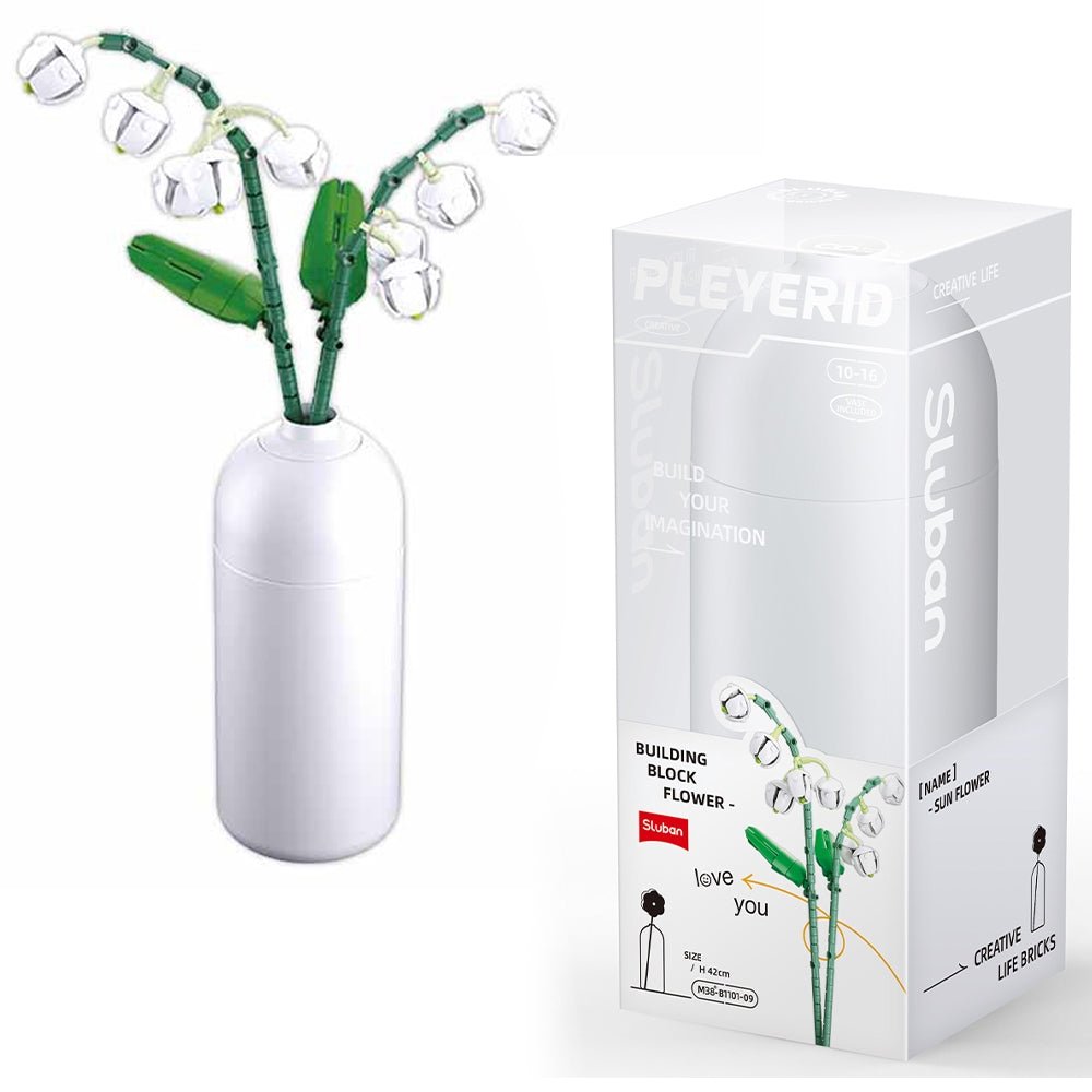 Costruzioni Fiore Mughetto con Vaso Compatibili Lego Sluban 000109 - 6938242961138 - DarSaGiocattoli