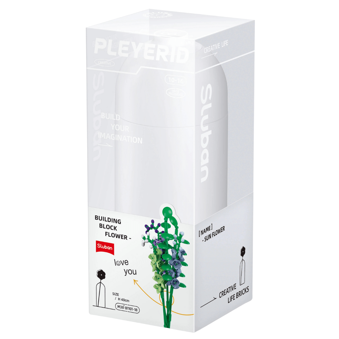 Costruzioni Fiore Speronella con Vaso Compatibili Lego Sluban 000118 - 6938242961237 - DarSaGiocattoli