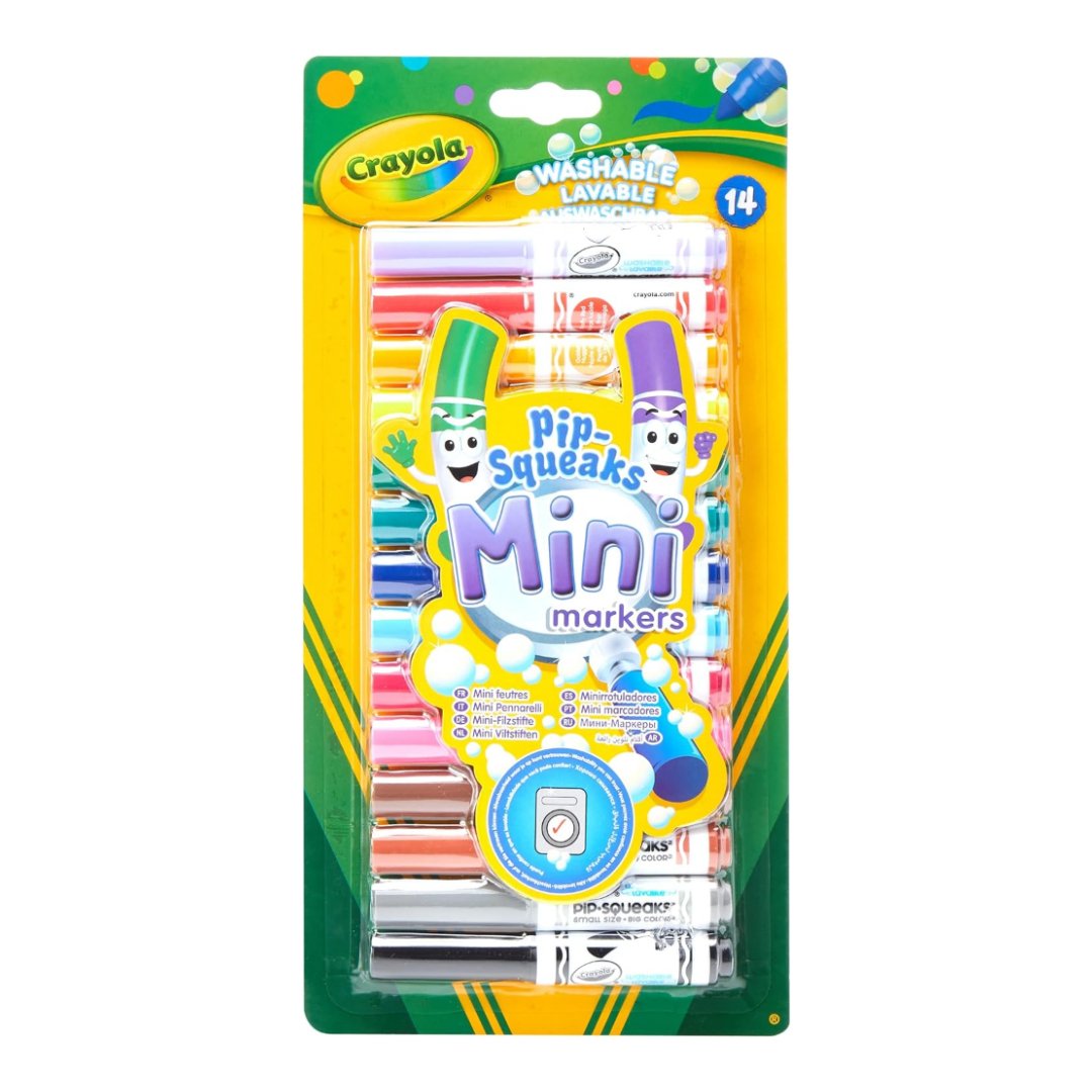 CRAYOLA 14 Mini Pennarelli Lavabili Formato pocket Punta Grossa 8343 - 071662083434 - DarSaGiocattoli