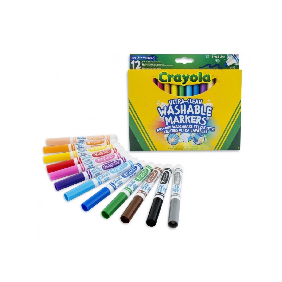 CRAYOLA I Lavabilissimi Pennarelli Ultra - Lavabili Punta Maxi 12 Pezzo 58 - 8329 - 0071662083298 - DarSaGiocattoli