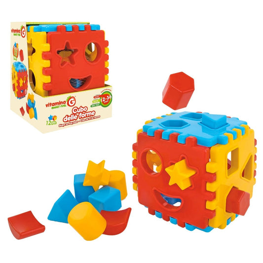 Cubo Attività Con 12 Forme Ad Incastro Globo 05087 - 8014966050872 - DarSaGiocattoli