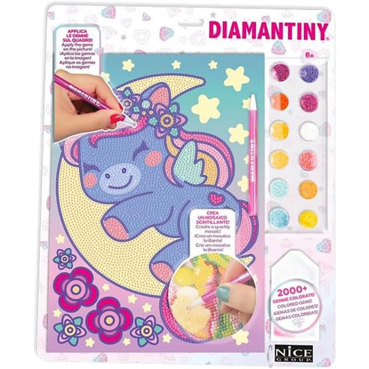 Diamantiny Nice Group Design Art Art Kawaii Unicorno con Luna 90019 - 8056779900197 - DarSaGiocattoli
