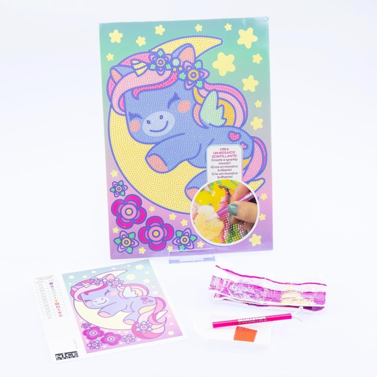 Diamantiny Nice Group Design Art Art Kawaii Unicorno con Luna 90019 - 8056779900197 - DarSaGiocattoli