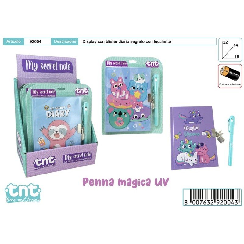 Diario Con Penna Magica Toys Garden 92138 Per Bambini - 8007632921385 - DarSaGiocattoli