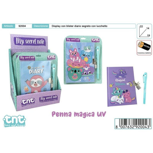 Diario Con Penna Magica Toys Garden 92138 Per Bambini - 8007632921385 - DarSaGiocattoli