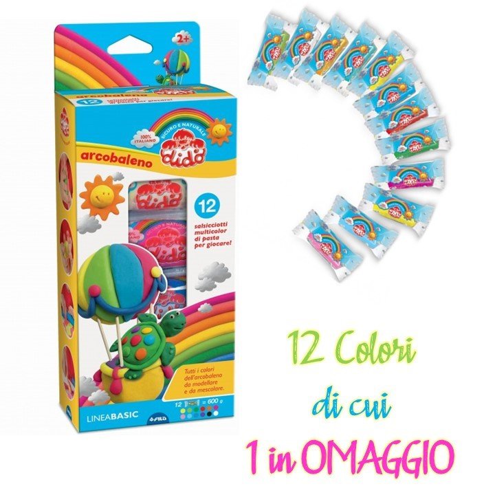 Didò Arcobaleno Pasta Modellabile Multicolore 397900 - 8000144006373 - DarSaGiocattoli