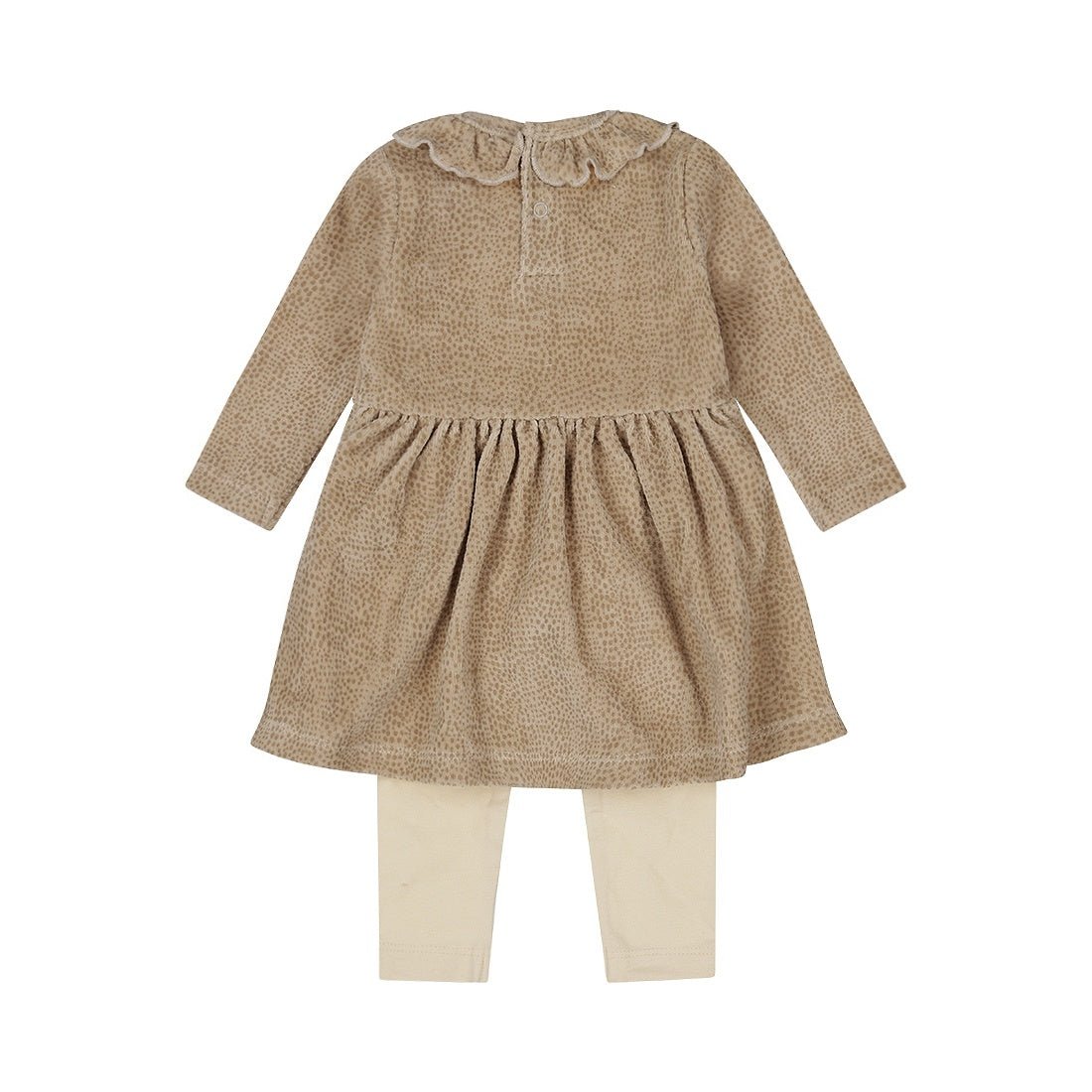 Dirkje Completo Bambina Con Vestito a Pois e Leggings Beige O56343 - 8720815502293 - DarSaGiocattoli