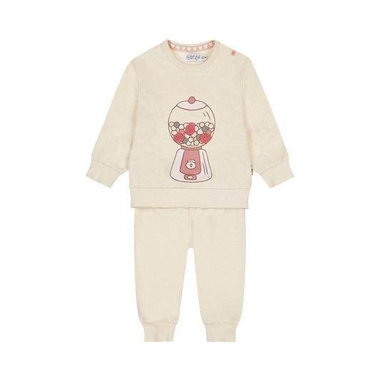 Dirkje Completo Neonata 2 Pezzi Maglione e Pantaloni Bianco Sporco O56382 - 8720815504198 - DarSaGiocattoli