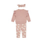 Dirkje Completo Neonata 3 Pezzi Maglione, Pantaloni e Fascia Rosa Tenue O56421 - 8720815505683 - DarSaGiocattoli