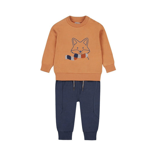 Dirkje Completo Neonato 2 Pezzi Maglione Cognac e Pantaloni Blu 56713 - 8720815515989 - DarSaGiocattoli