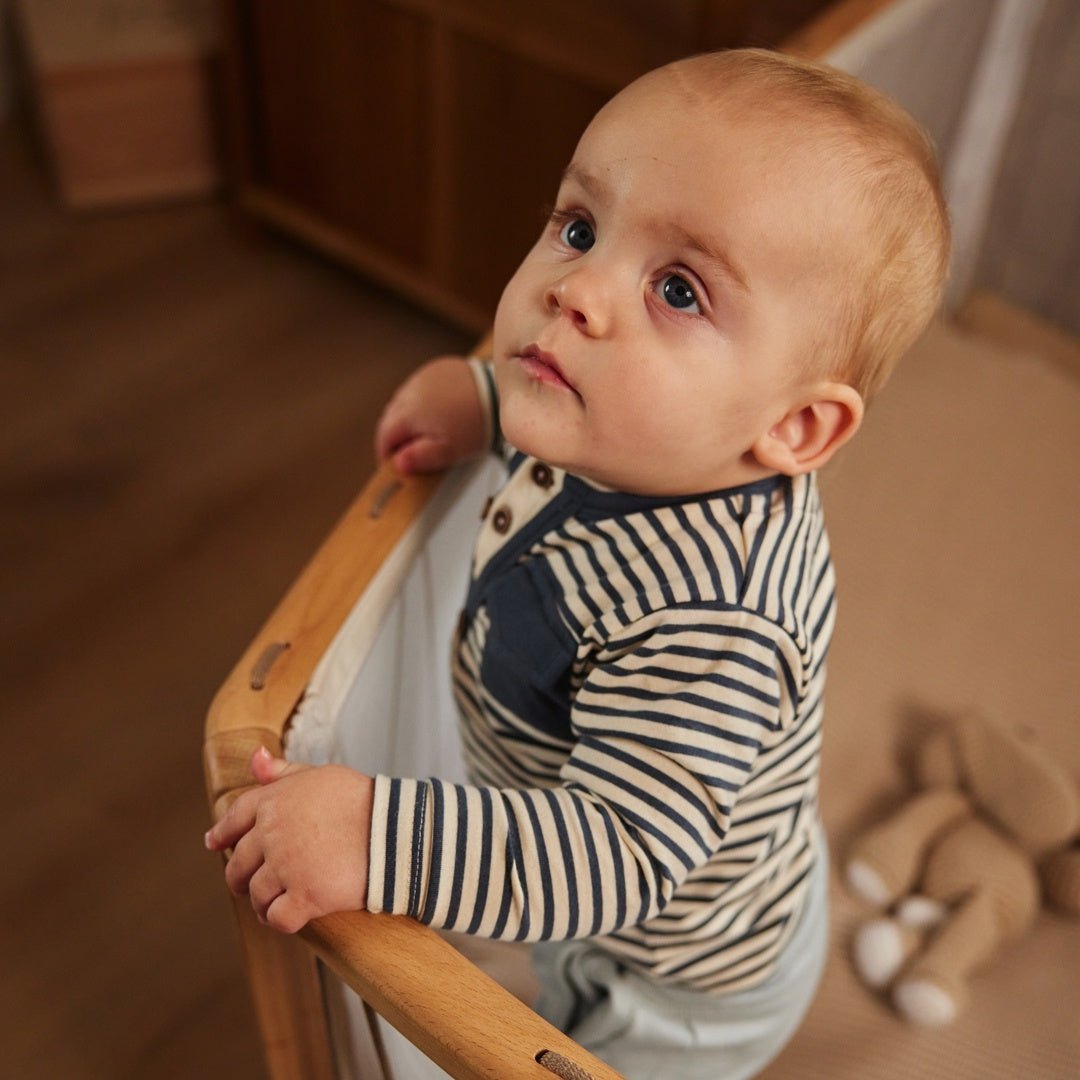 Dirkje Maglia a Manica Lunga Bambino Blu Navy Con Strisce Bianco Sporco 56608 - 8720815512292 - DarSaGiocattoli