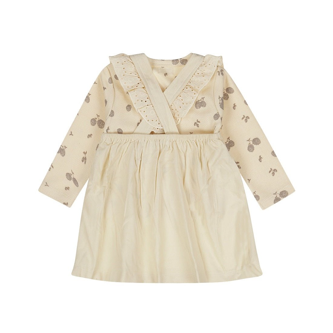 Dirkje Vestito Con Salopette Bambina Bianco Sporco O56372 - 8720815503993 - DarSaGiocattoli