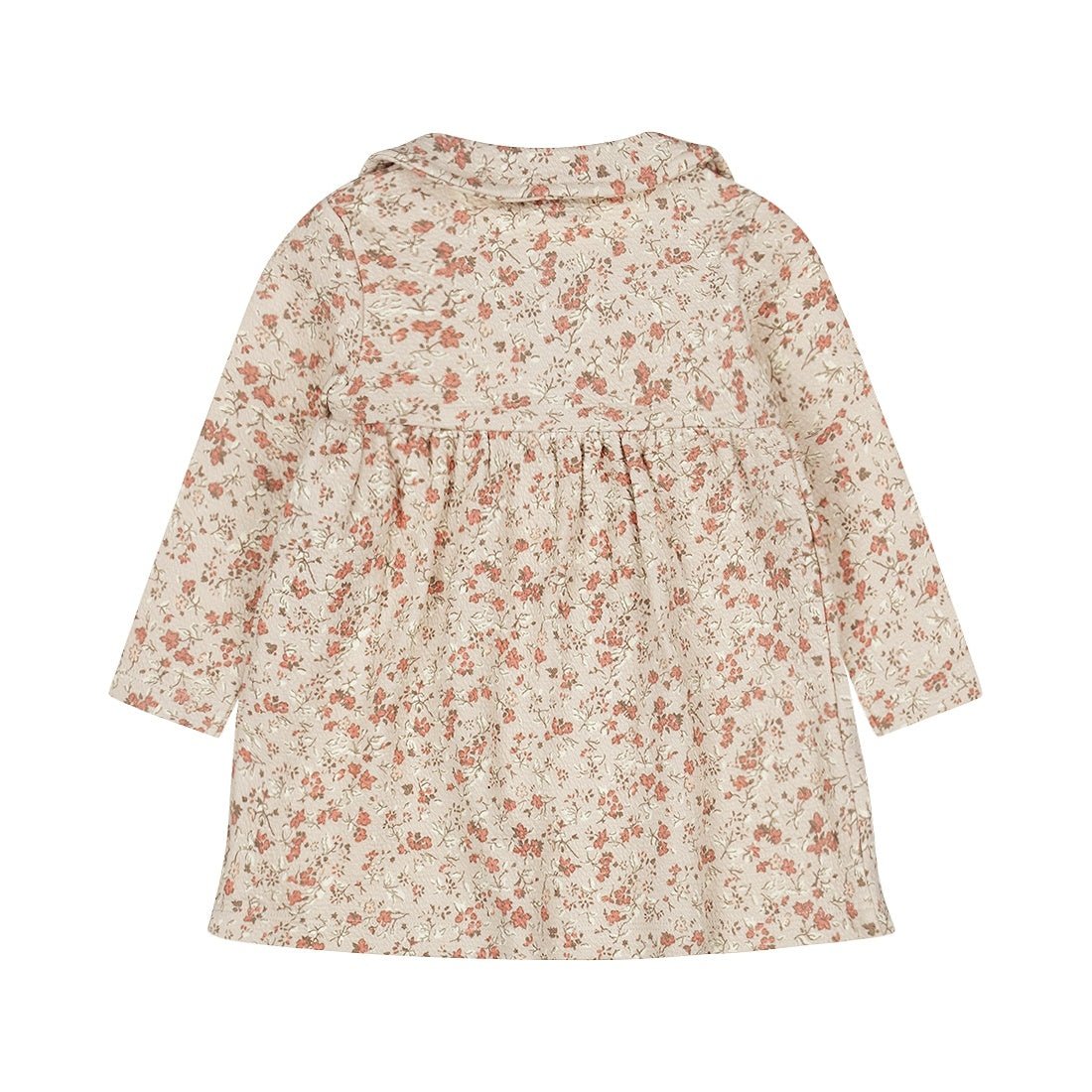 Dirkje Vestito Neonata Beige Con Fiori Rosa O56398 - 8720815504686 - DarSaGiocattoli